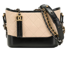 Small Gabrielle, Leather, Beige/Black, 27300889, 3*